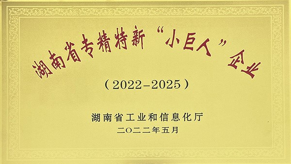 2022年湖南省專精特新“小巨人”企業名單